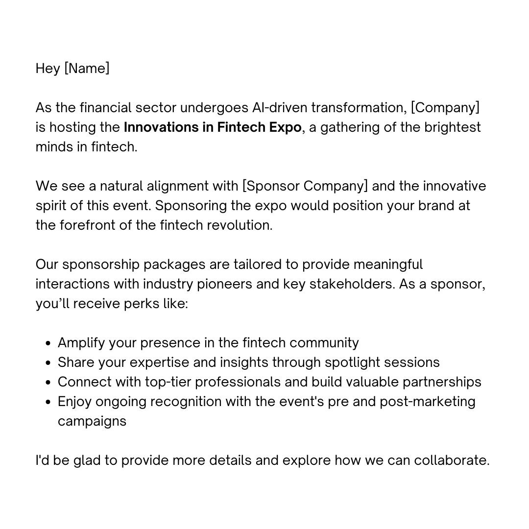 sponsorship email templates 