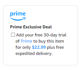 Prime badge on most-selling products on Amazon