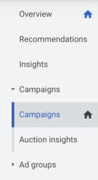 Click on "Campaigns" in the left menu.