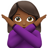 🙅🏾‍♀️ Woman Gesturing No: Medium-Dark Skin Tone Emoji on Apple iOS 10.2