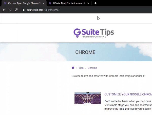 Reopen recently closed tabs in Chrome Workspace Tips