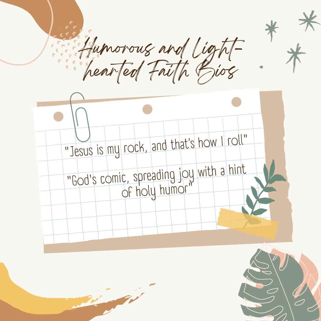 Inspiring Christian Bio for Instagram - Humorous and Light-Hearted Faith Bios