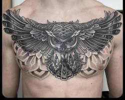 Desain tato dada burung
