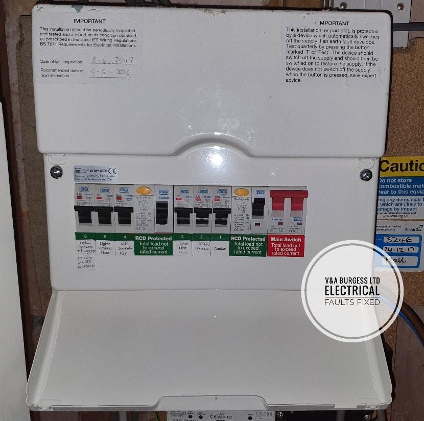 Electrical Faults Fixed - Dual RCD consumer unit