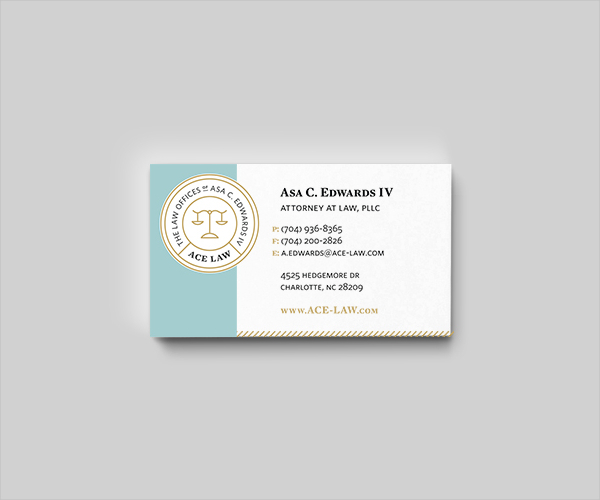 An example of a business card with a job title.
