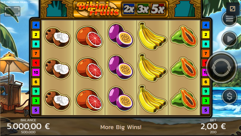 bikini fruits slot screenshot by fazi