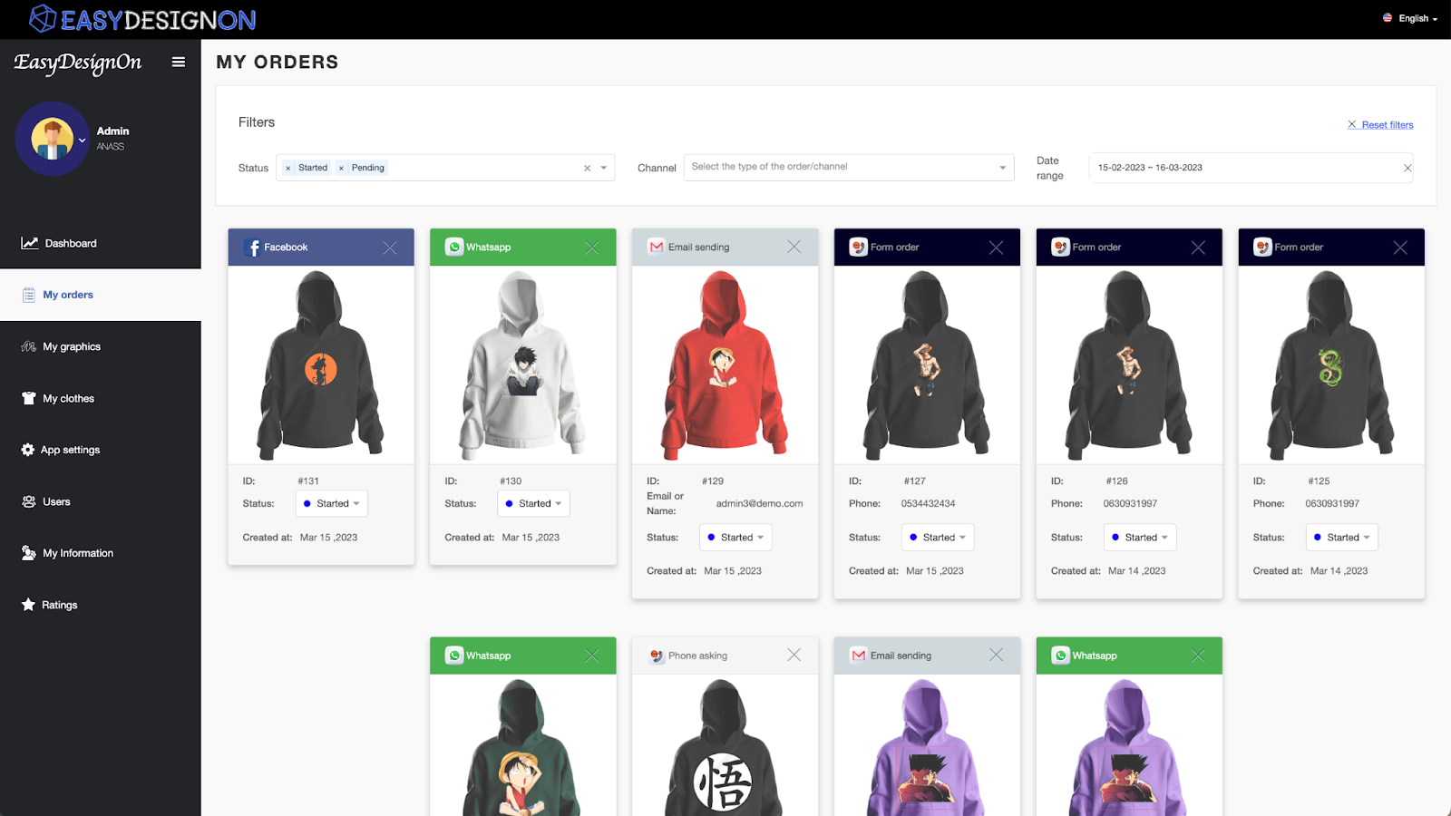 Personalized Clothing Design Platform - Angular, NestJS application - 13