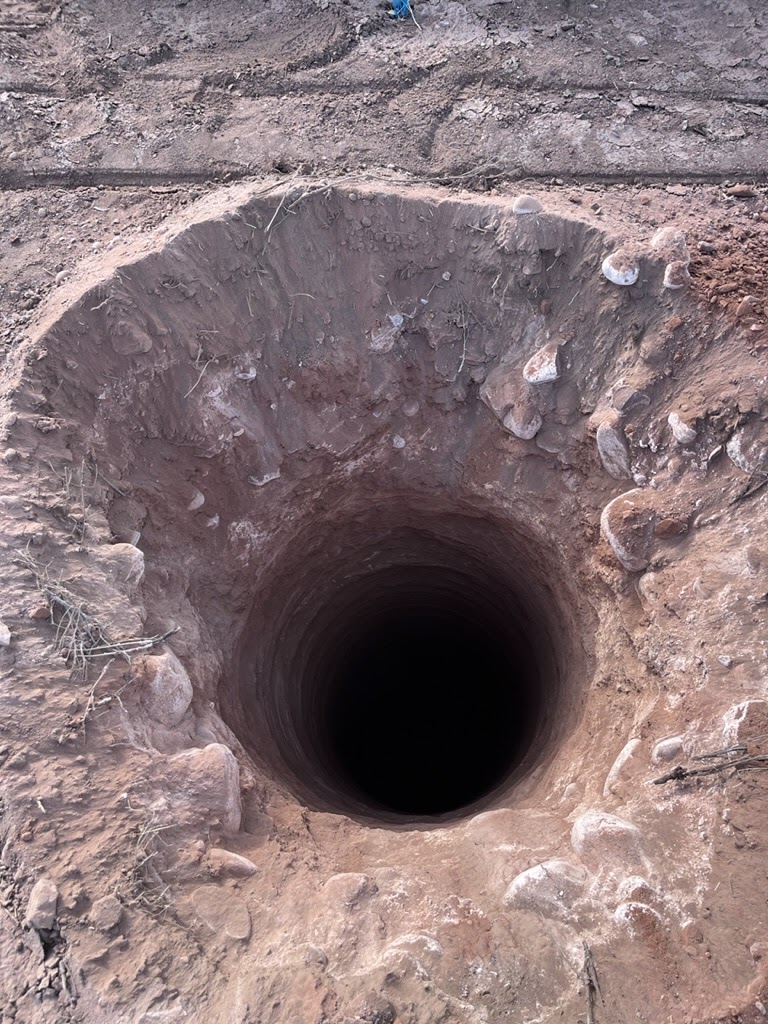 A big hole on the ground