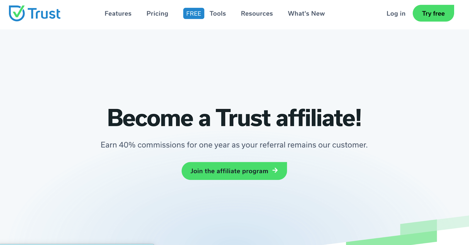 Trust affiliate program