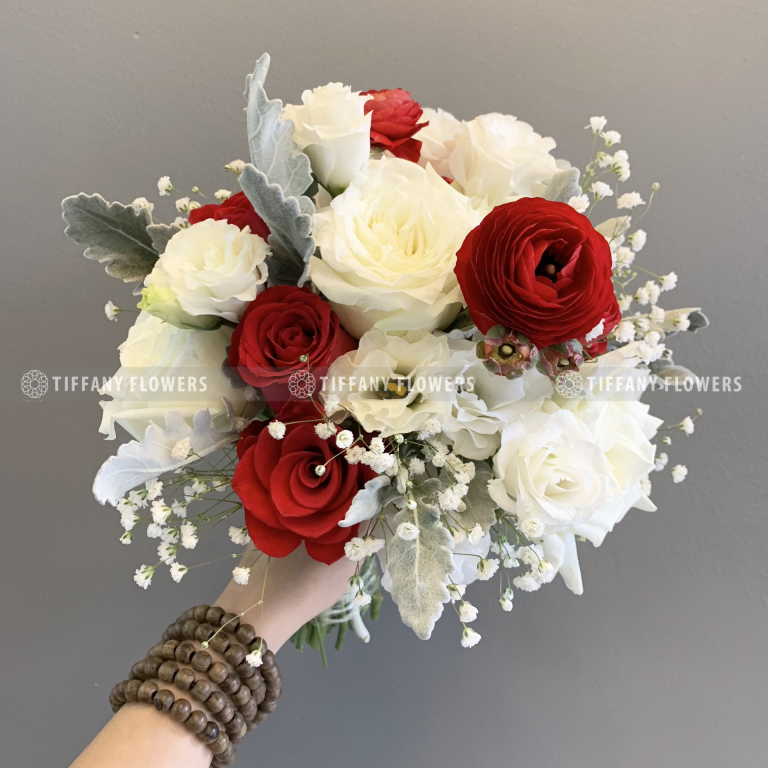 Mẫu hoa cưới cầm tay đẹp 2021 Romantic 