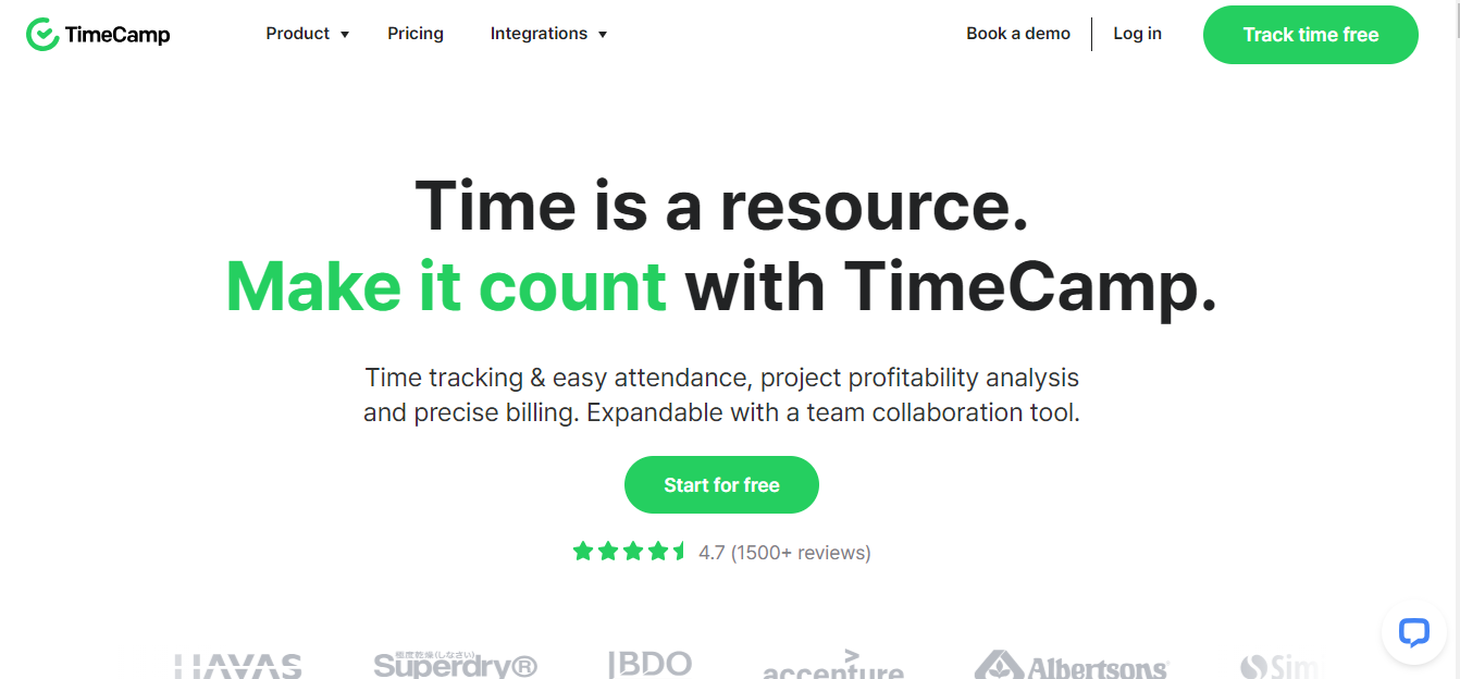 TimeCamp as a Business Management Software