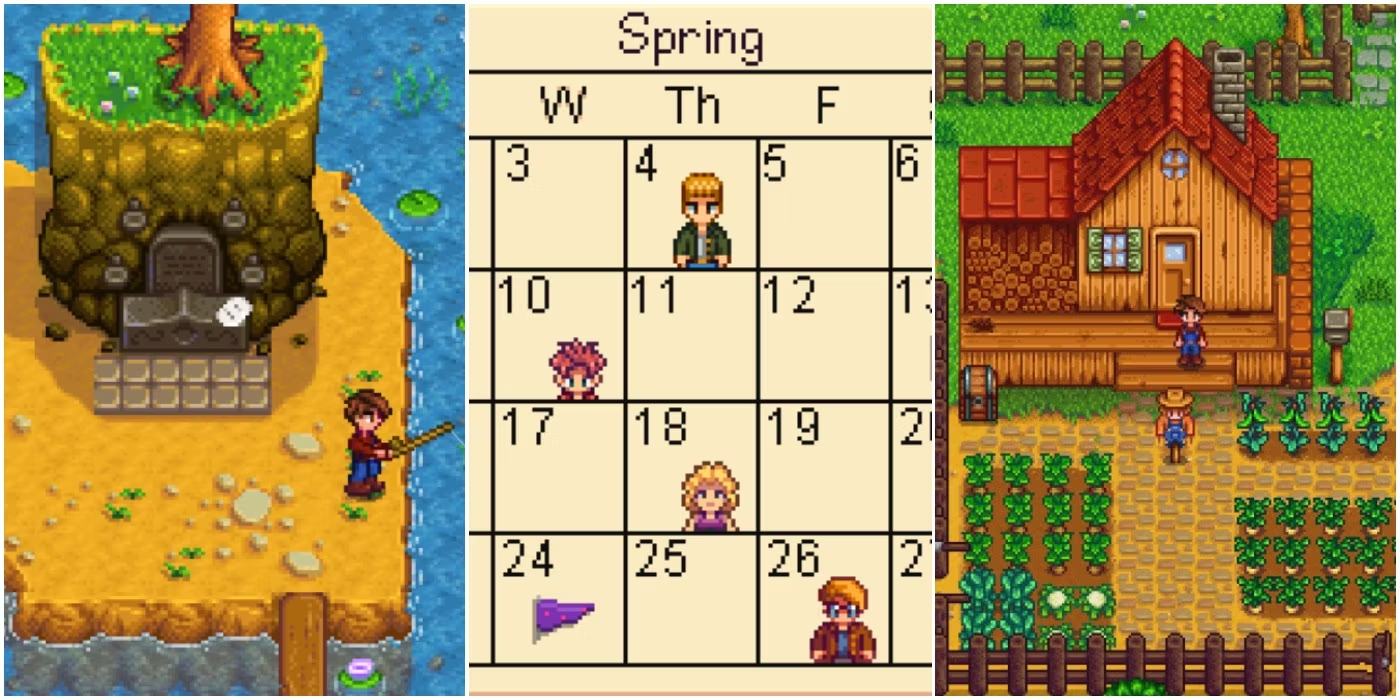 Spring Calendar Stardew Valley