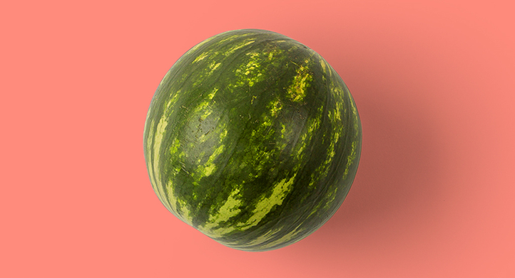 a whole watermelon on flat surface