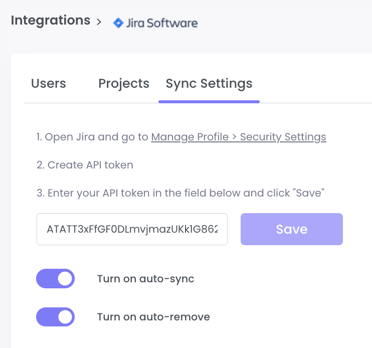 Settings on Jira Integration with WebWork