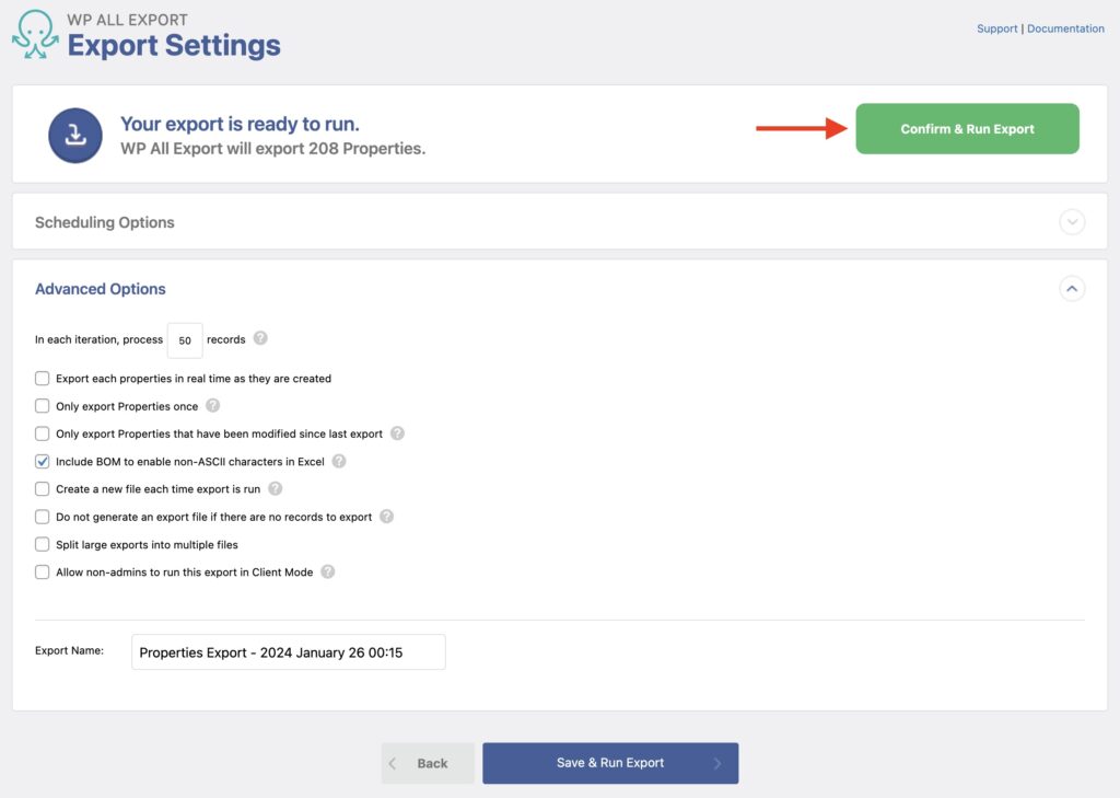 Export Meta Box Custom Fields Export Settings