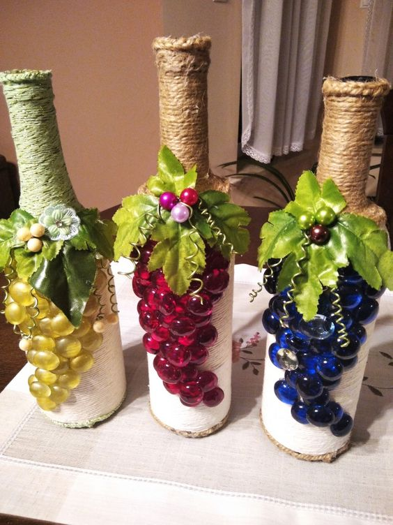 Use of acrylic paints on wine bottles