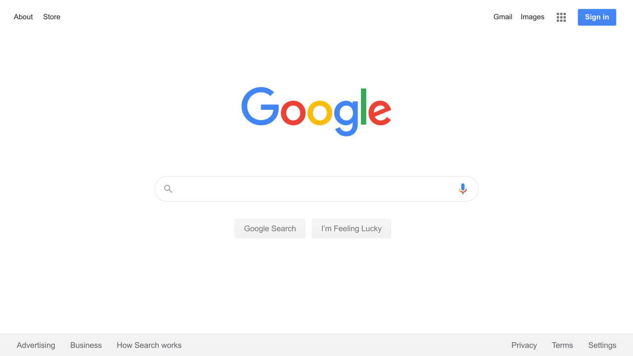  Image of Google’s homepage