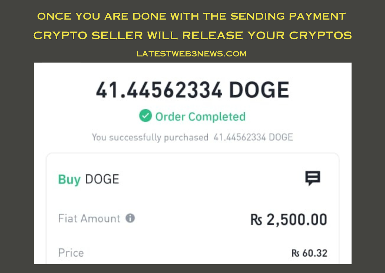 Order Completion on Binance