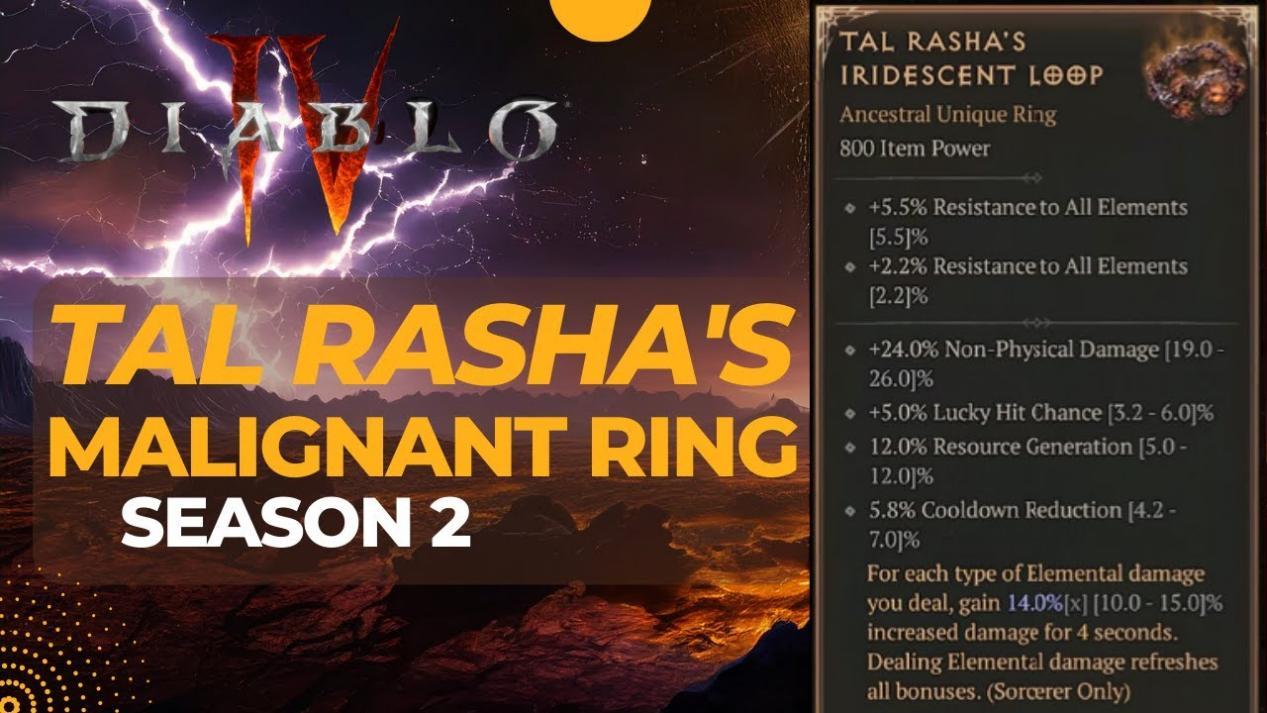 Tal Rasha's Malignant Ring - Diablo 4