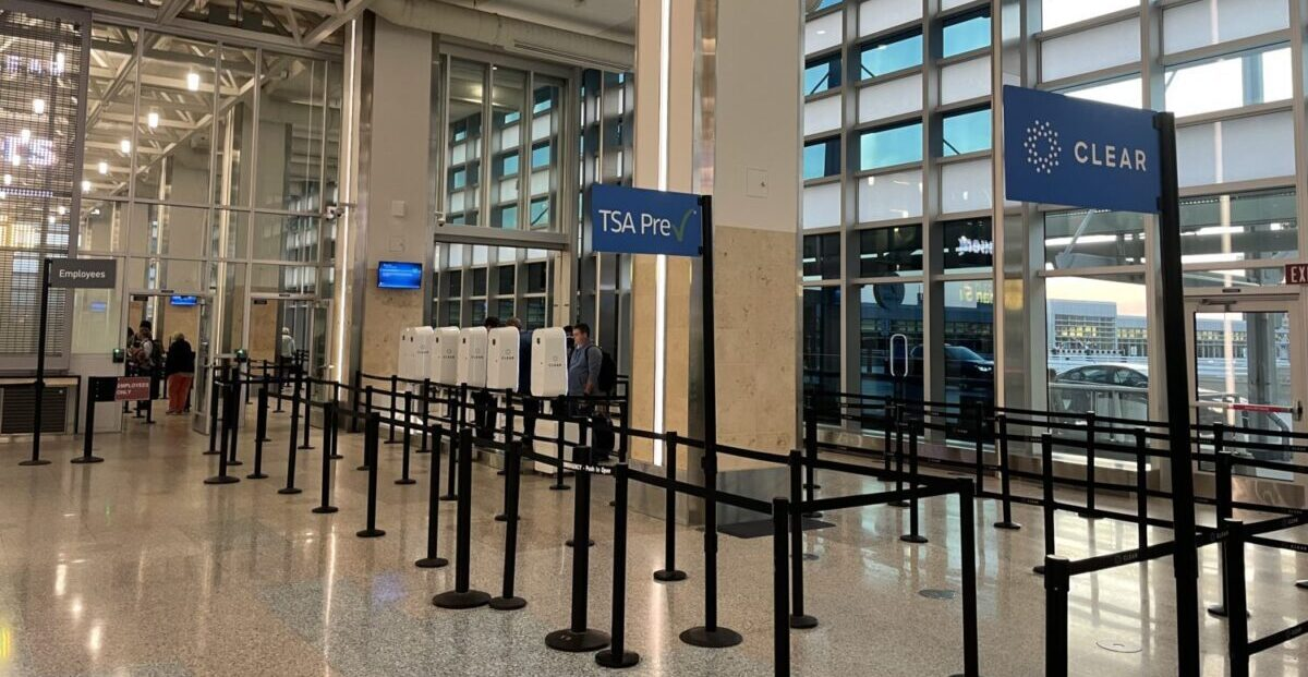 TSA counter on an AIrport