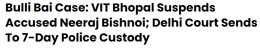 VIT Bhopal News