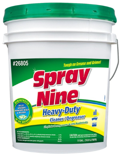 SPRAY NINE 26805 DEGREASER OR MULTIPURPOSE CLEANER - READY-TO-USE, 5 GAL, BUCKET