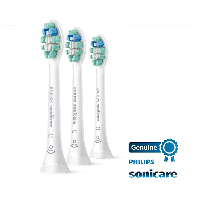 3 toothbrush heads, of philips brands