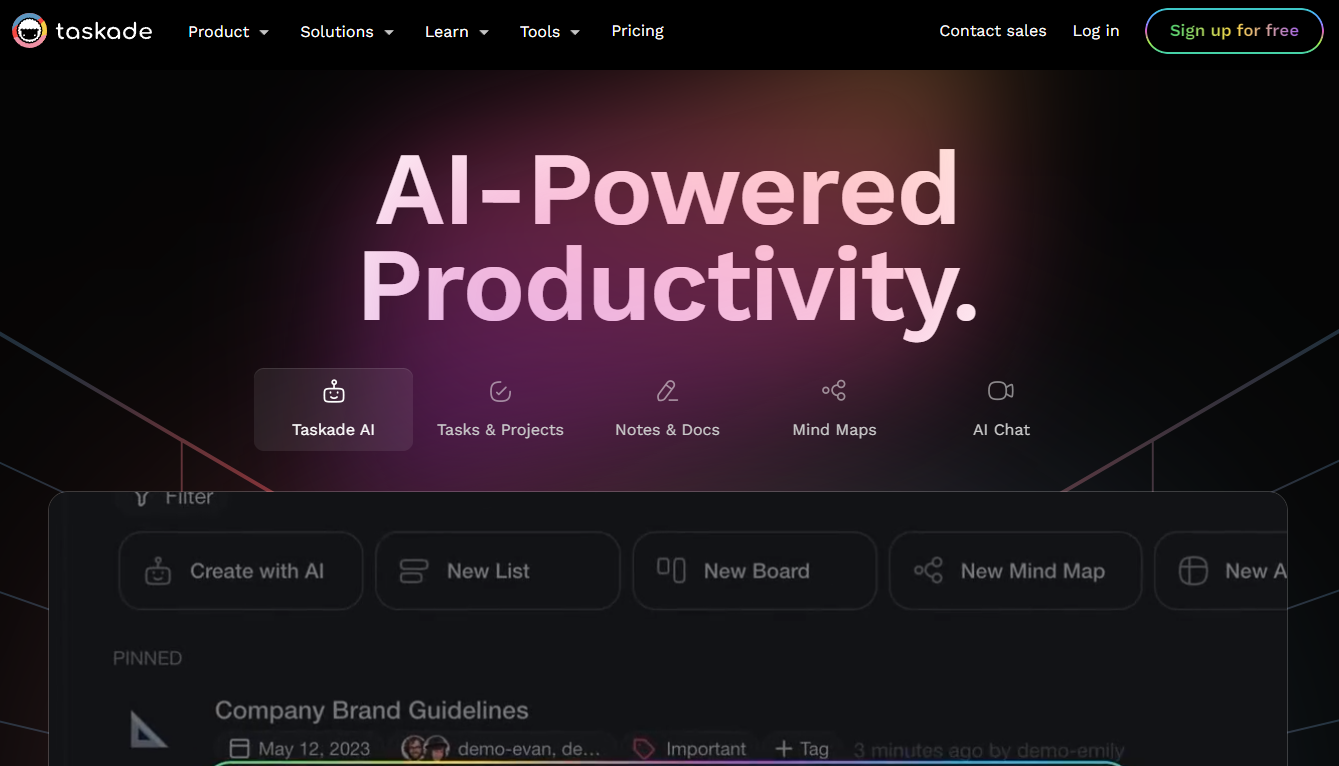 AI-Powered Productivity with Taskade