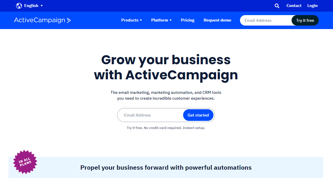 Grow your business with ActiveCampaign