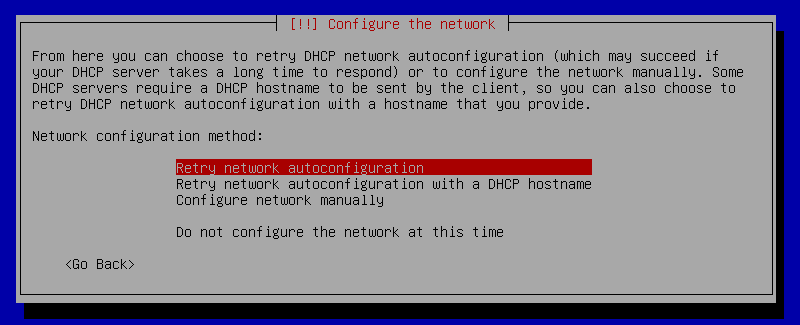 Instalando o Debian para 3CX - Configure network