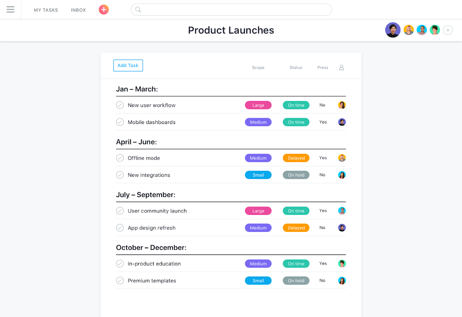 Task Management Features for Asana