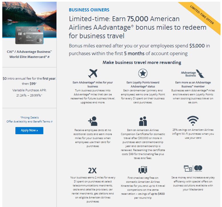 Example of american airlines credit card offers