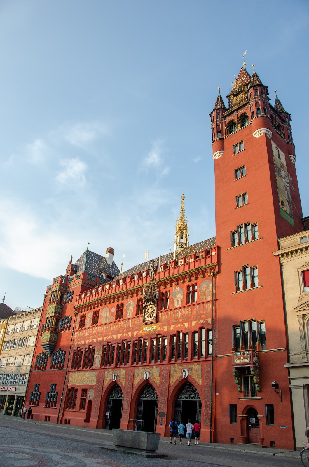 Basel's Marktplatz - Iconic Rathaus surrounded by medieval charm.