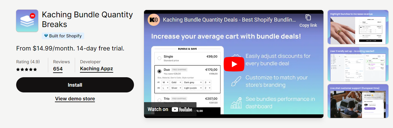 Kaching, one of the best deals for Quantity Break apps