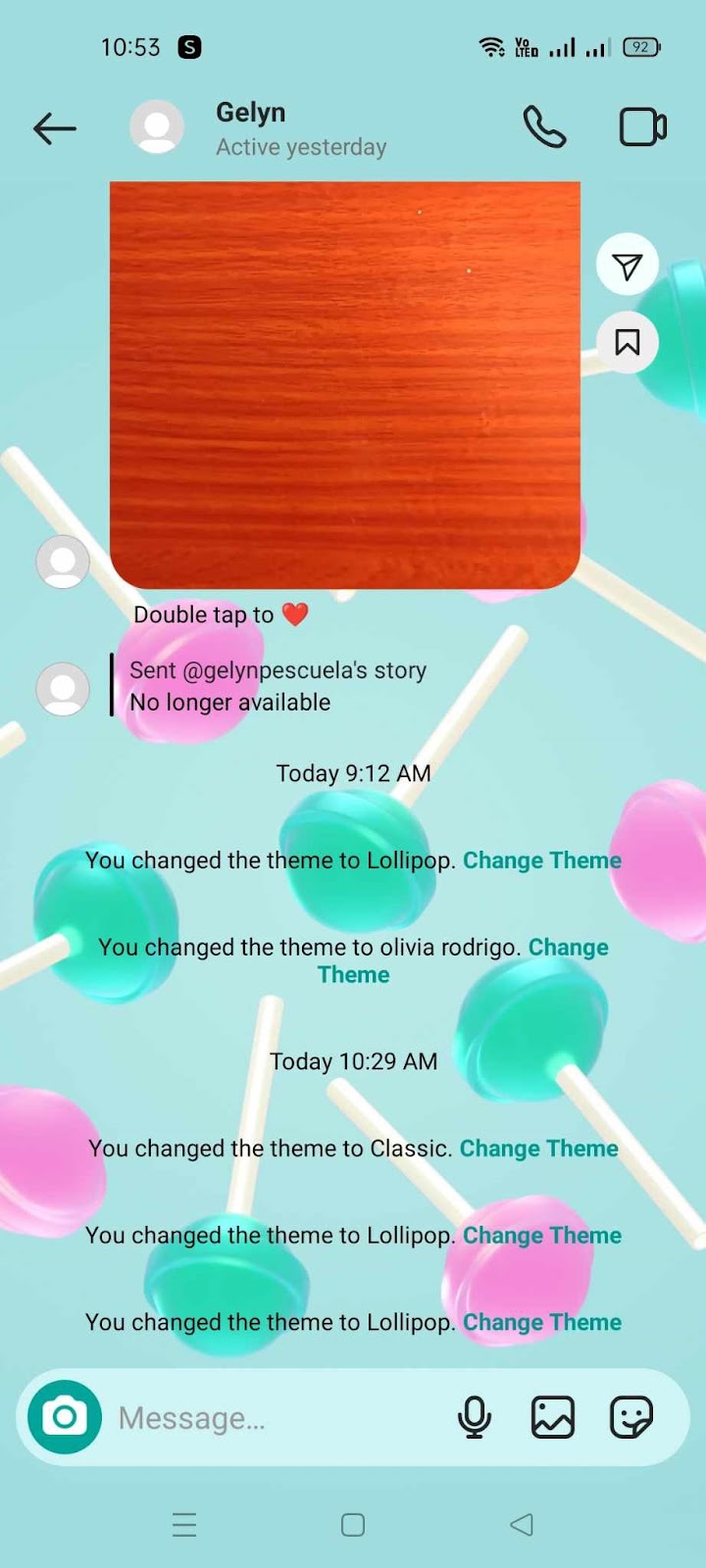 How to change Instagram Chat Theme - Apply Theme