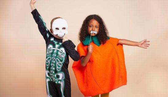 Children dressed up for halloween