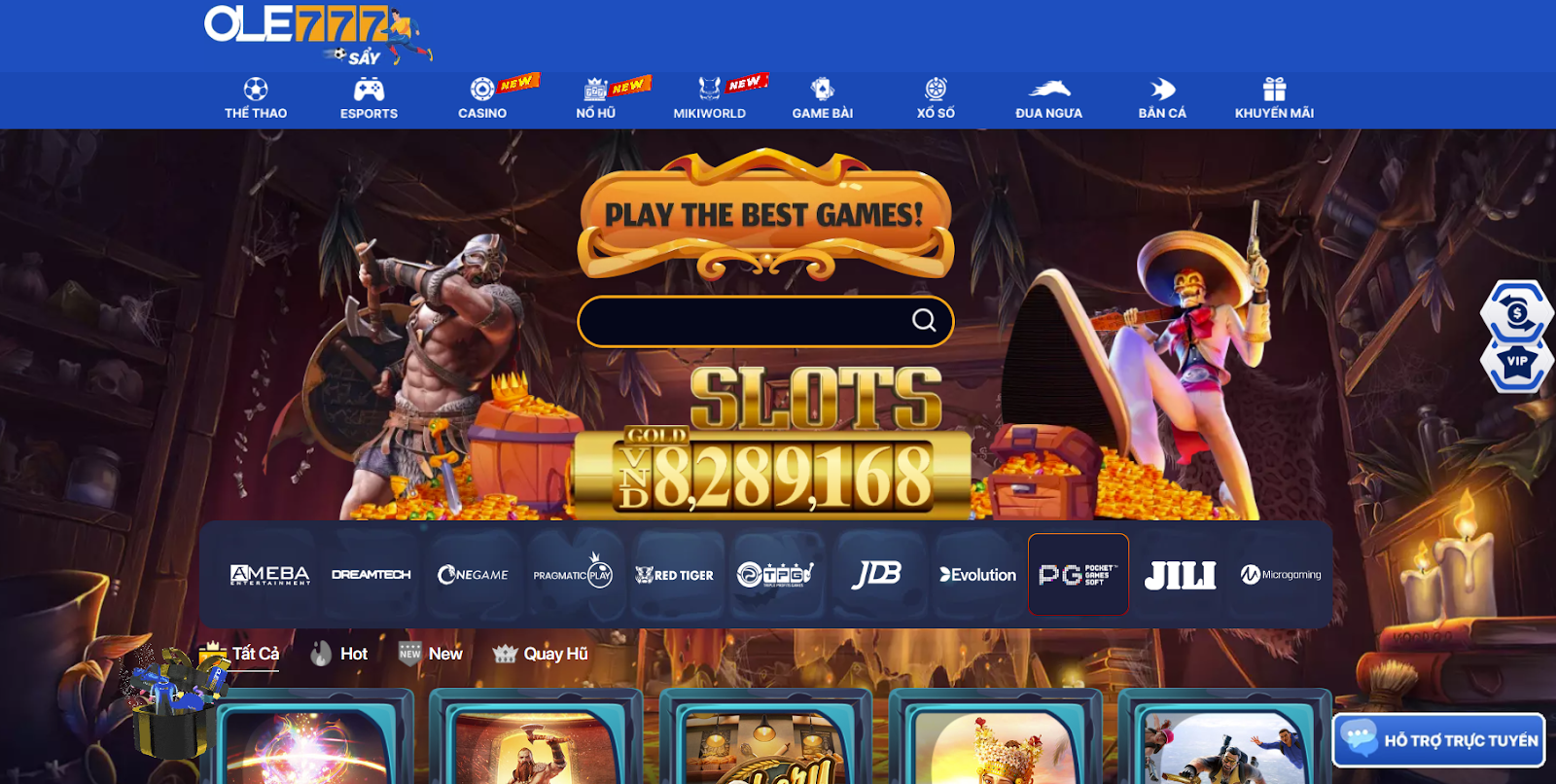 Tham gia game slot của Pocket Games Soft tại OLE777