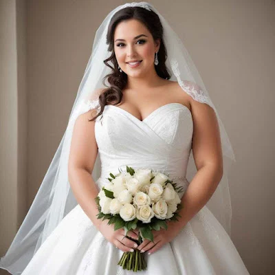 Noiva usando vestido Plus Size