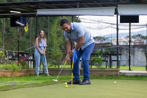 Playing Mini Golf