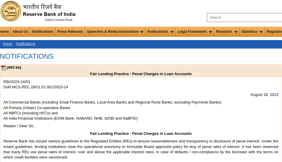 Study Abroad Loans: Missed the Repayment Deadline? RBI Pushes the Deadline for New Penal Charges Regime to April 1, 2024