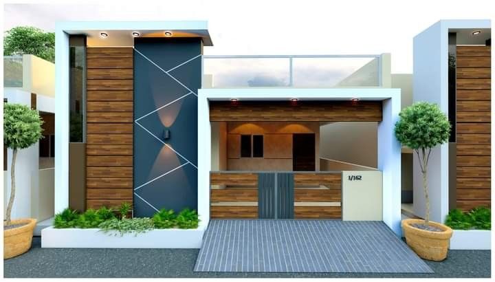 Wooden small house front design