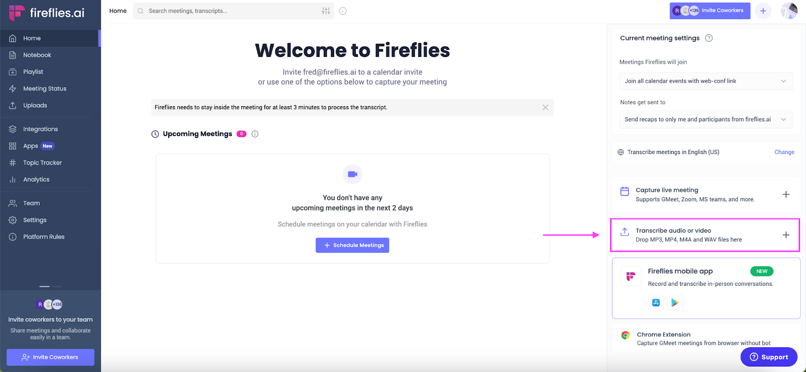 Best way to generate YouTube transcripts - Fireflies
