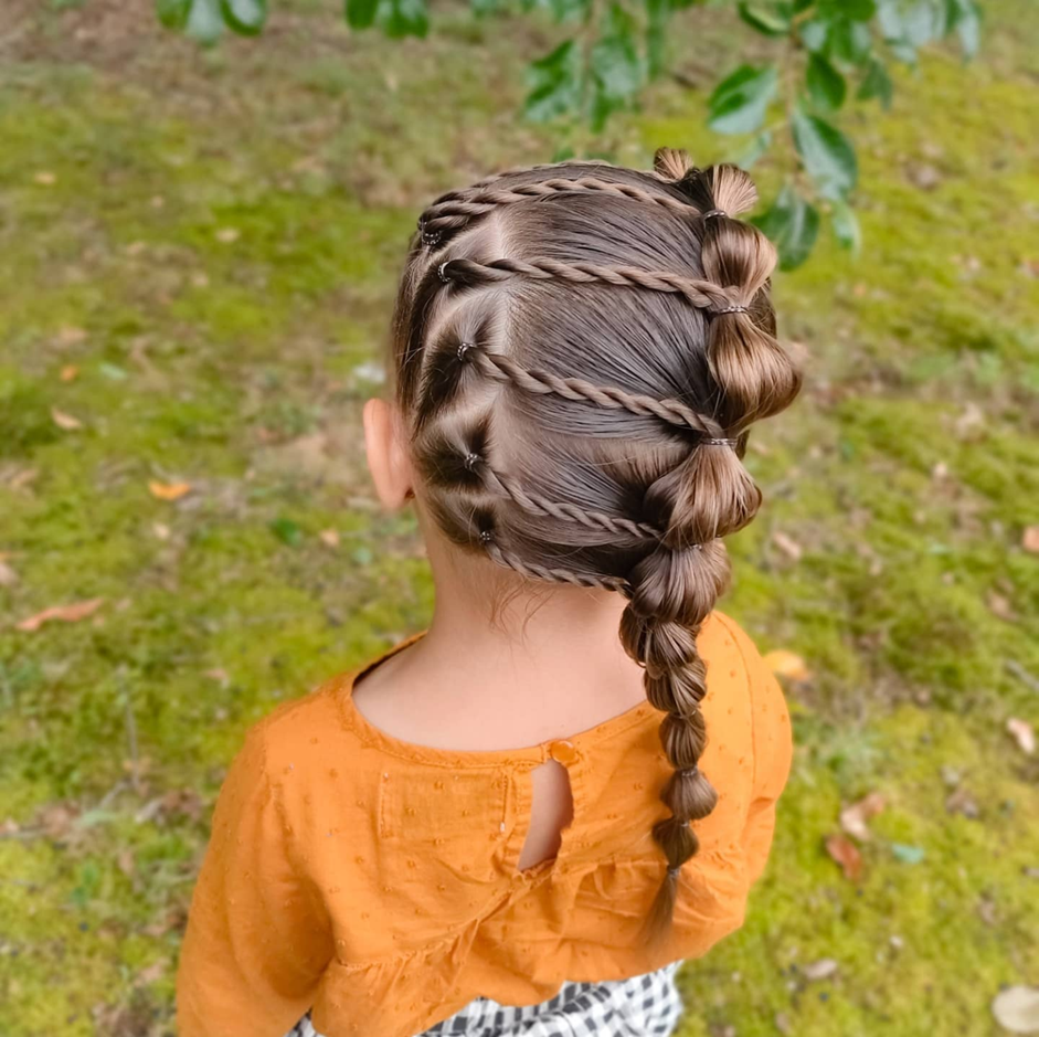  Toddler side  Braids 