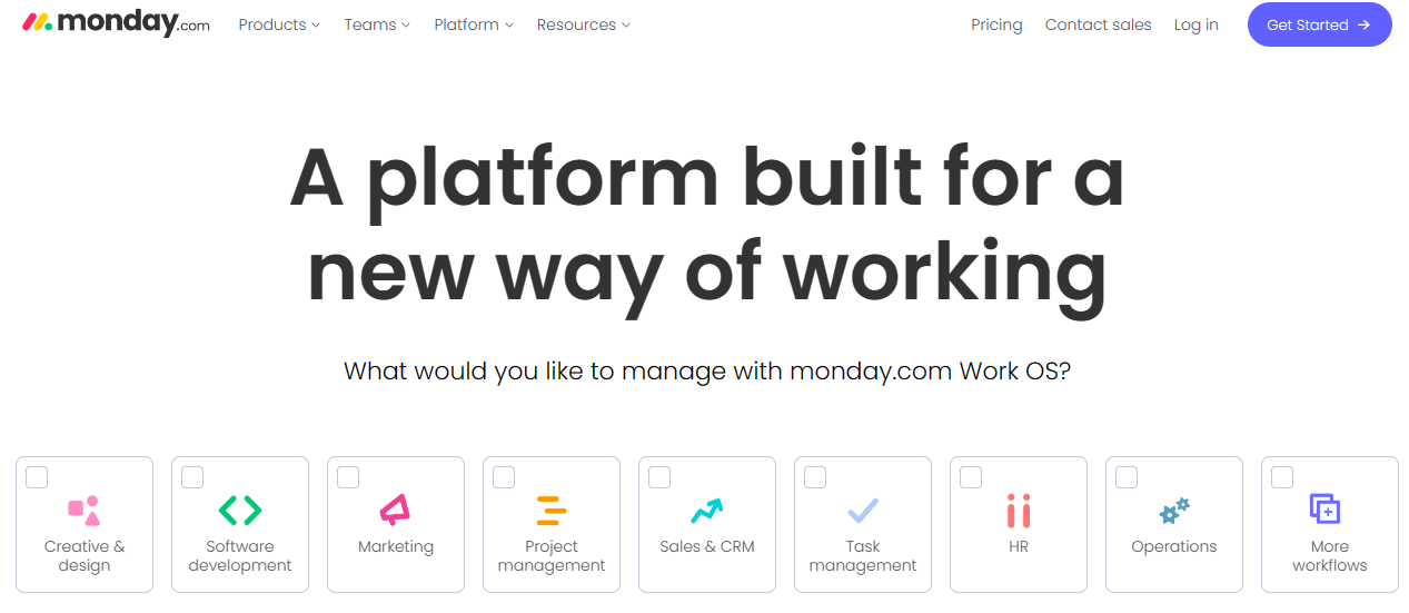 A platform built for a new way of working with Monday.Com