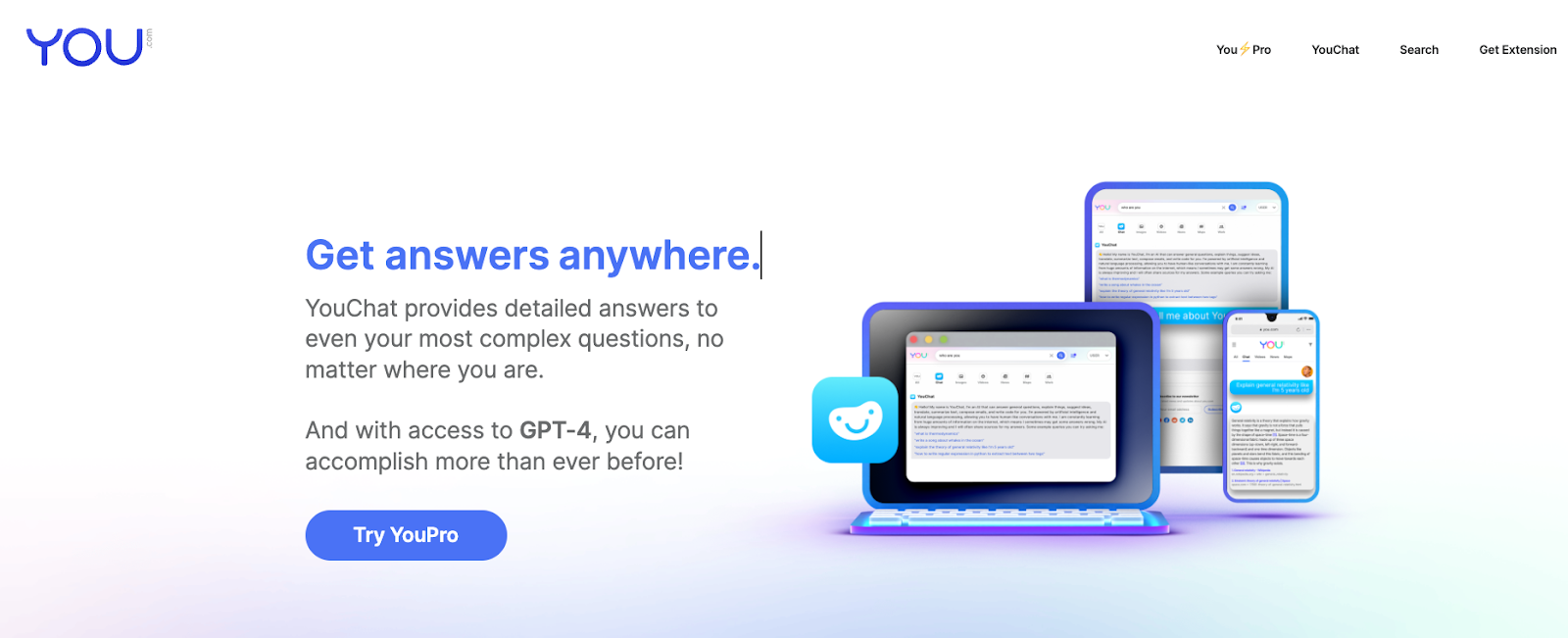 YouChat is a ChatGPT alternative powered by GPT-4