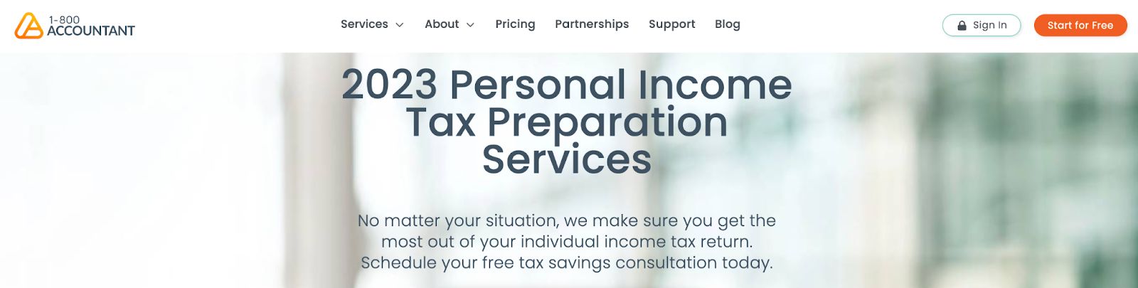 1-800Accountant Personal Income Taxes