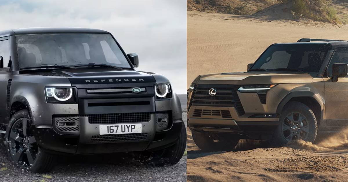2024 Lexus GX vs Land Rover Defender: Battle of Titans - foreground
