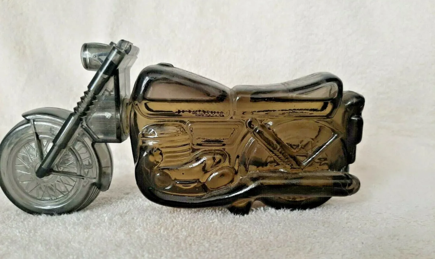 Rare Vintage Avon Wild Country Aftershave Blue Motorcycle Full