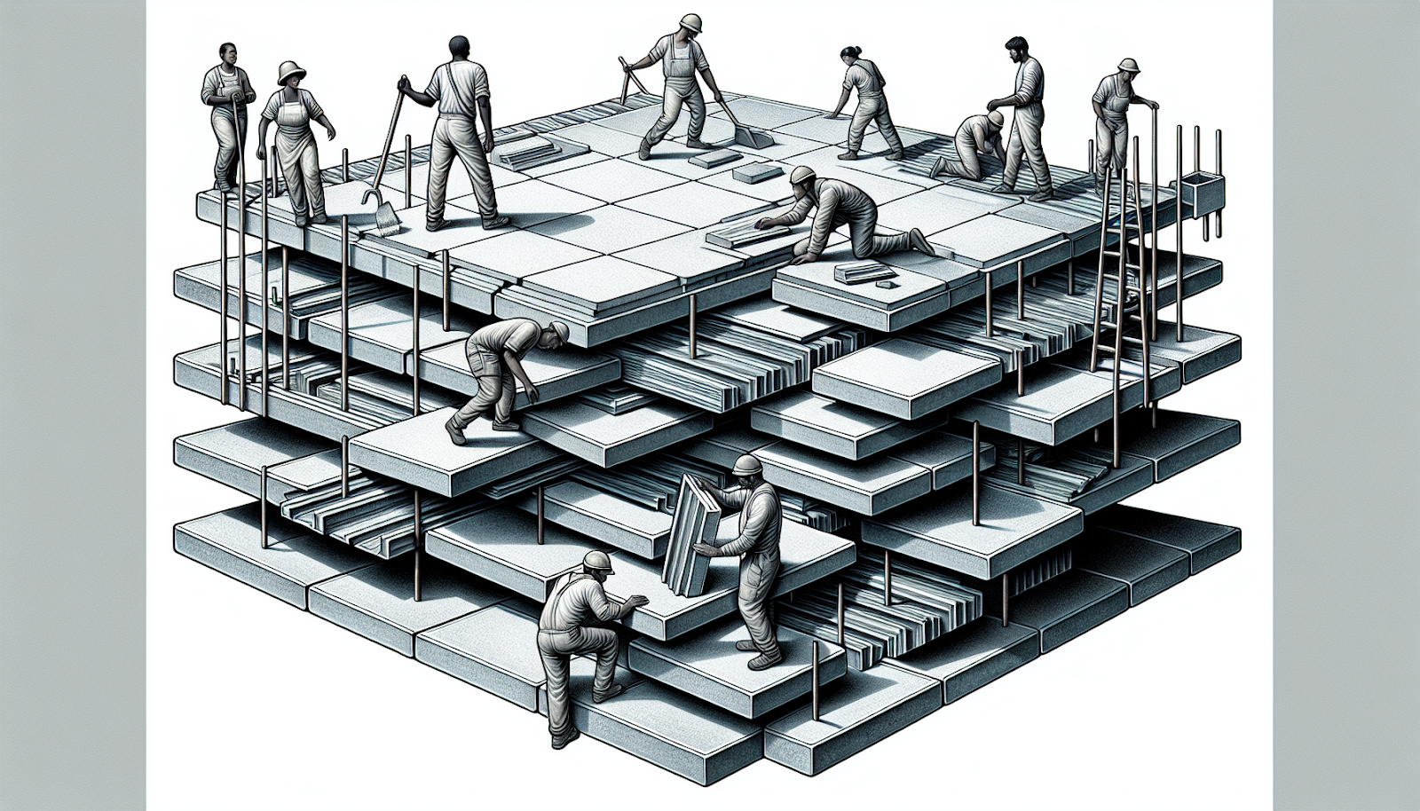 Illustration of innovative lightweight concrete tile solutions