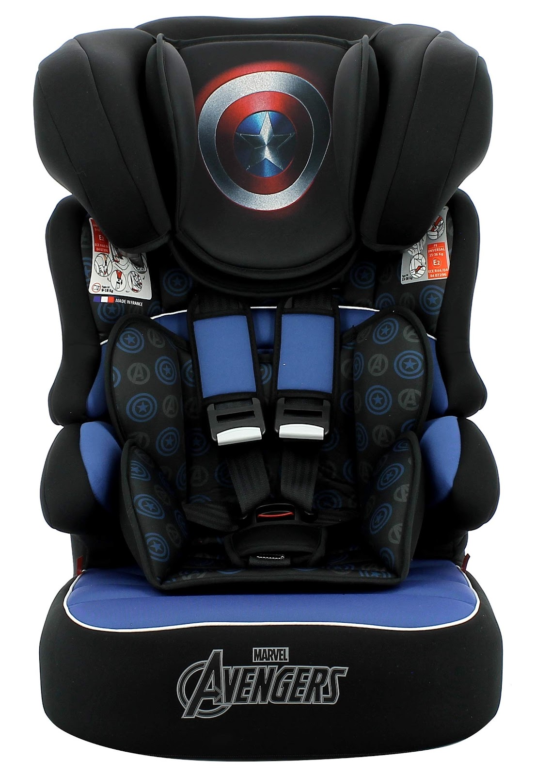 Cadeira para auto Beline Luxe Capitão América, Marvel, Azul